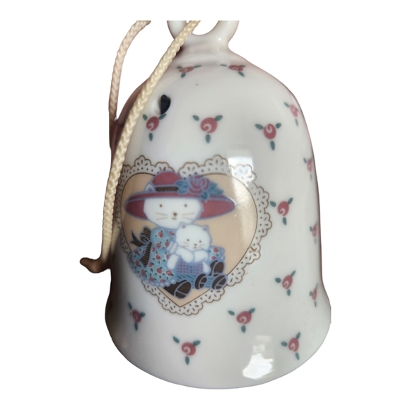 Vintage Cat Mother & Daughter Porcelian Scent Clock Ornament Figurine - Picture 2 of 6